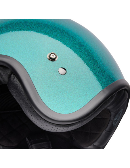 Casque jet Bell Custom 500 Paillettes - Vert
