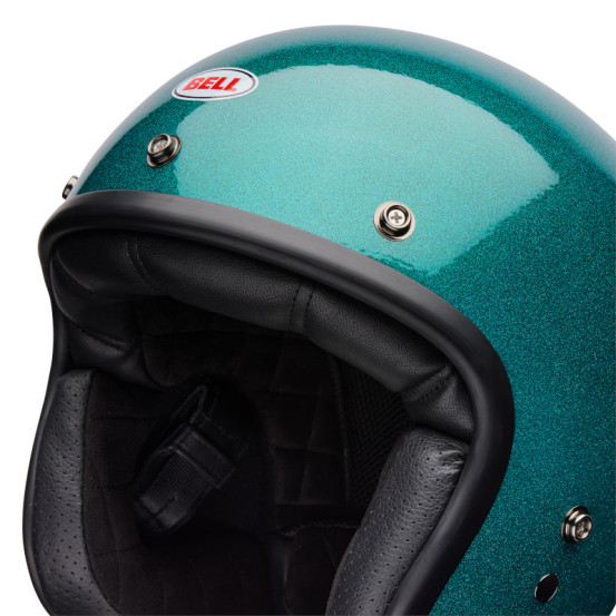 Casque jet Bell Custom 500 Paillettes - Vert