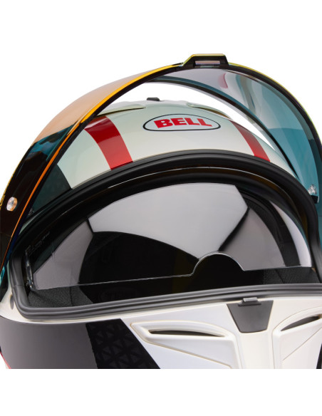 Casque intégral Bell Lithium Mips Plus Blip - Blanc Noir
