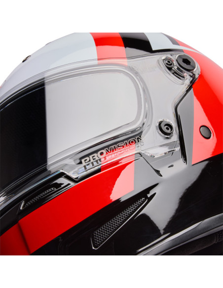 Casque intégral Bell Eliminator Sidetrack - Rouge Noir