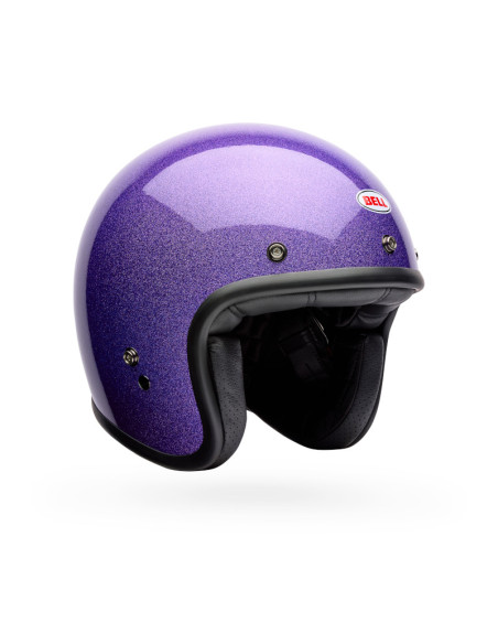 Casque jet Bell Custom 500 Paillettes - Violet