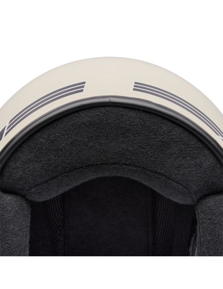 Casque jet Bell Magnum Solid - Vintage Blanc