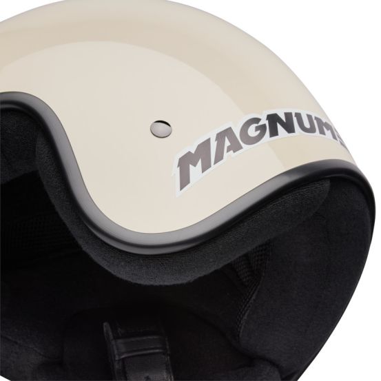 Casque jet Bell Magnum Solid - Vintage Blanc