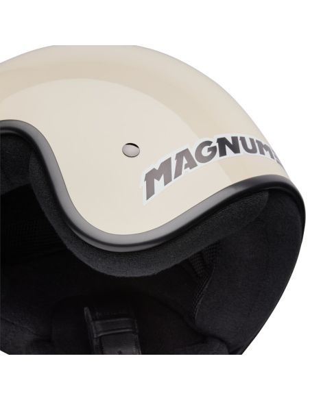 Casque jet Bell Magnum Solid - Vintage Blanc