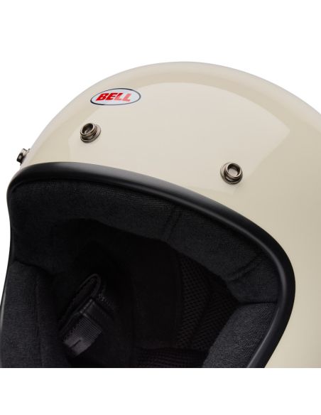 Casque jet Bell Magnum Solid - Vintage Blanc