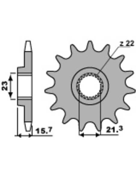 Pignon Acier PBR YAMAHA 600 XT E 1990-2003
