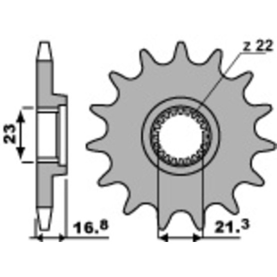 Pignon Acier PBR YAMAHA 600 XJ S Diversion 1992-2005