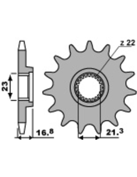 Pignon Acier PBR YAMAHA 600 XJ S Diversion 1992-2005