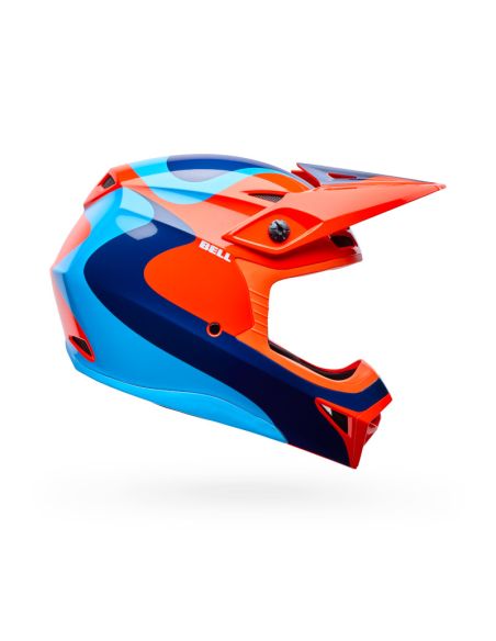 Casque cross Enfant Bell MX-10 Mips Wave - Orange Bleu