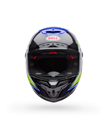 Casque intégral Bell Racestar DLX Flex Grid - Bleu Jaune