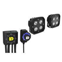 Pack éclairage feux additionnels led DENALI D4 avec contrôleur DialDim universel