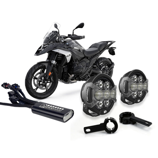 Pack éclairage feux additionnels led DENALI D7 Pro CANsmart supports pare-carter BMW R 1300 GS 2024-2025 - GSA 2025-2026