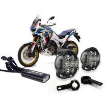 Pack éclairage feux additionnels led DENALI D7 Pro CANsmart supports pare-carter HONDA Africa Twin 1100/Adventure 2020-2025