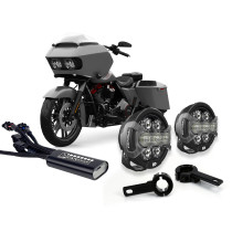 Pack éclairage feux additionnels led DENALI D7 Pro CANsmart supports pare-carter HARLEY DAVIDSON
