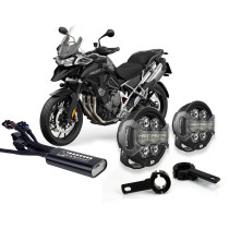 Pack éclairage feux additionnels led DENALI D7 Pro CANsmart supports pare-carter TRIUMPH Tiger 900 2021-2025 - 1200 2022-2025 2