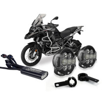 Pack éclairage feux additionnels led DENALI D7 Pro CANsmart supports pare-carter BMW R1200 GS 2004-2012 / GSA 2006-2013 / RT 200