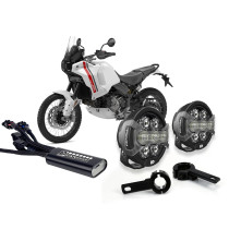 Pack éclairage feux additionnels led DENALI D7 Pro CANsmart supports pare-carter DUCATI Desert X 2023 - Multistrada V4