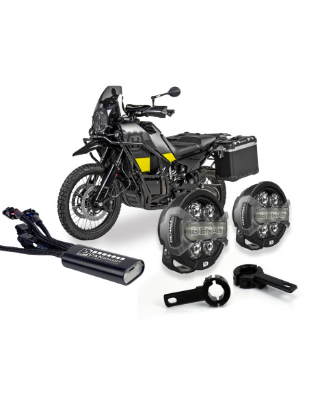 Pack éclairage feux additionnels led DENALI D7 Pro CANsmart supports pare-carter HUSQVARNA Norden 901 2023-2025
