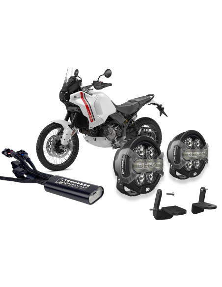Pack éclairage feux additionnels led DENALI D7 Pro CANsmart DUCATI Desert X/Rally 2023