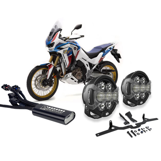 Pack éclairage feux additionnels led DENALI D7 Pro CANsmart HONDA Africa Twin 1100 Adventure Sports ES 2020-2025