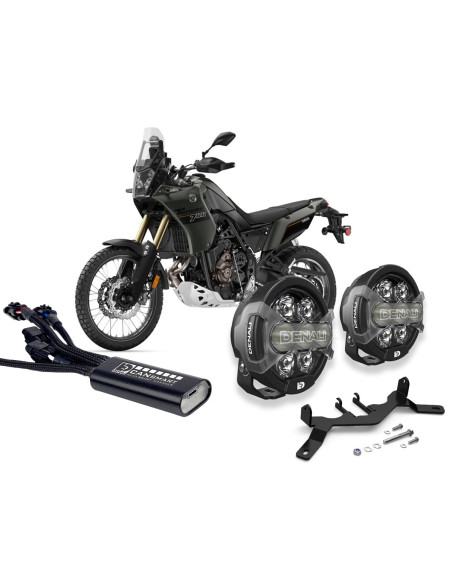 Pack éclairage feux additionnels led DENALI D7 Pro CANsmart YAMAHA Tenere 700 2019-2024