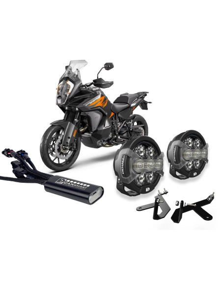 Pack éclairage feux additionnels led DENALI D7 Pro CANsmart KTM 1290 Super Adventure R/S 2021-2024