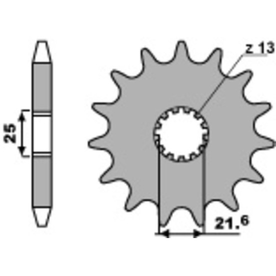 Pignon Acier PBR 650 Z 1979-1983 / 750 ZX 1984-1985