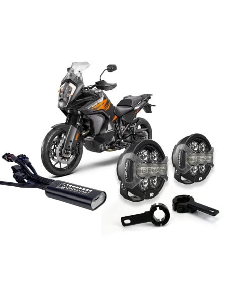 Pack éclairage feux additionnels led DENALI D7 Pro CANsmart supports pare-carter KTM 1290 Super Adventure R/S - Super Duke
