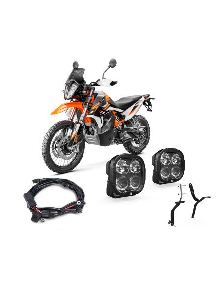 Pack éclairage feux additionnels led DENALI DL4 KTM 890 Adventure R 2023–2025