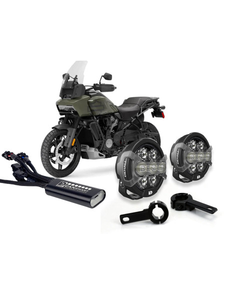 Pack éclairage feux additionnels led DENALI D7 Pro CANsmart supports pare-carter HARLEY DAVIDSON Pan America 1250 2021-2024