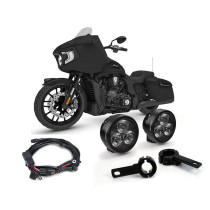 Pack éclairage feux additionnels led DENALI D3 supports pare-carter INDIAN Chieftain - Pursuit - Challenger