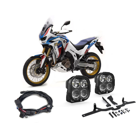 Pack éclairage feux additionnels led DENALI DL4 HONDA Africa Twin 1100 Adventure Sports ES 2020-2025