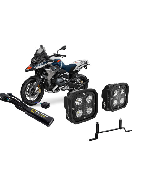 Pack éclairage feux additionnels led DENALI D4 CANsmart BMW R 1250 GS 2019-2024