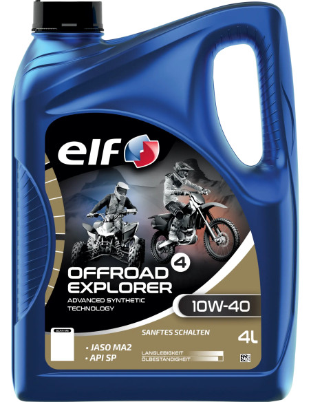 Huille moteur 10W40 ELF Off Road 4 EXPLORER 100% synthétique - 4 litres