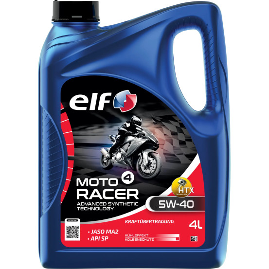 Huille moteur 5W40 ELF 4 RACER ADV semi-synthétique - 4 litres