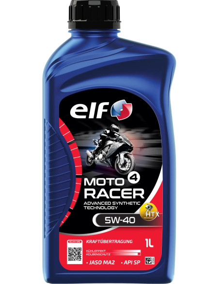 Huille moteur 5W40 ELF 4 RACER ADV semi-synthétique - 1 litre