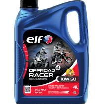 Huille moteur 10W50 ELF Off Road 4 RACER 100% synthétique - 4 litres