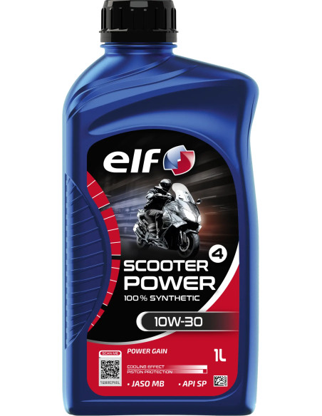 Huille moteur 10W30 ELF Scooter 4 POWER 100% synthétique - 1 litre