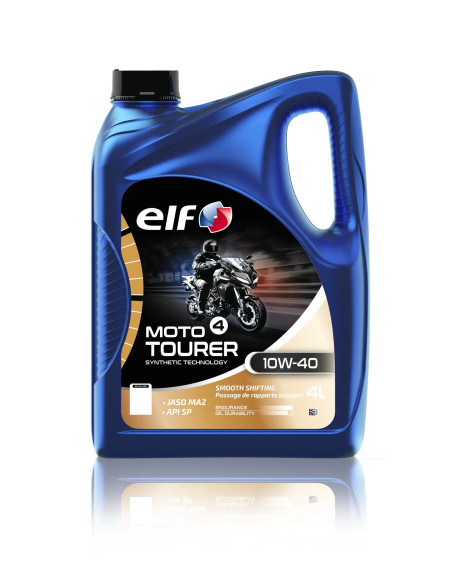 Huille moteur 10W40 ELF 4 TOURER 100% synthétique - 4 litres