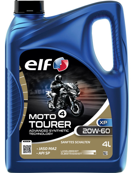 Huille moteur 20W60 ELF 4 TOURER ADV semi-synthétique - 4 litres