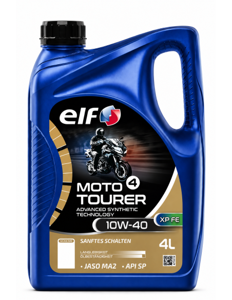 Huille moteur 10W40 ELF 4 TOURER ADV semi-synthétique - 4 litres