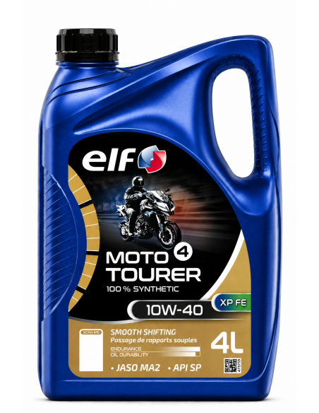 Huille moteur 10W40 ELF 4 TOURER semi-synthétique - 4 litres