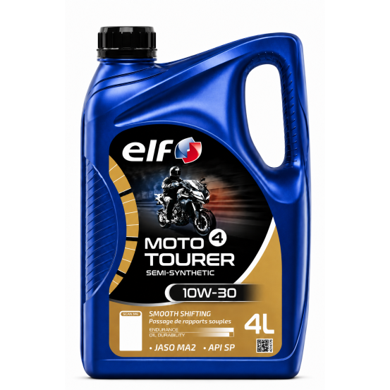 Huille moteur 10W30 ELF 4 TOURER semi-synthétique - 4 litres