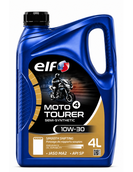 Huille moteur 10W30 ELF 4 TOURER semi-synthétique - 4 litres