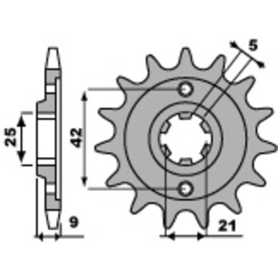 Pignon Acier PBR YAMAHA 350 XT 1999-2000