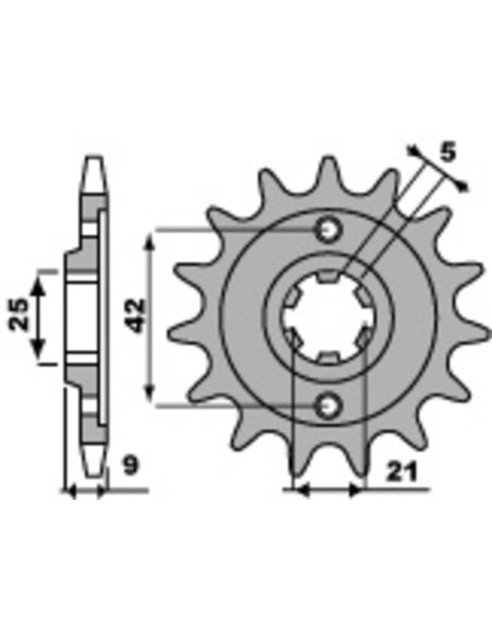Pignon Acier PBR YAMAHA 350 XT 1999-2000