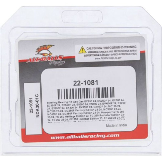 Kit roulements de colonne de direction ALL BALLS - GAS GAS / HUSQVARNA / KTM