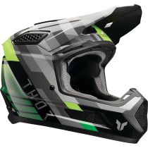 Casque cross Thor Fleet Camber - Noir Vert Gris