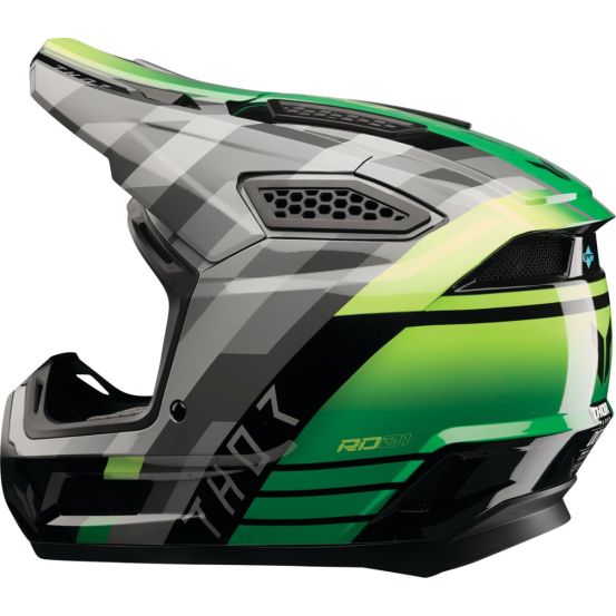 Casque cross Thor Fleet Camber - Noir Vert Gris