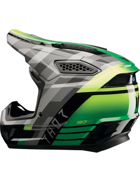 Casque cross Thor Fleet Camber - Noir Vert Gris